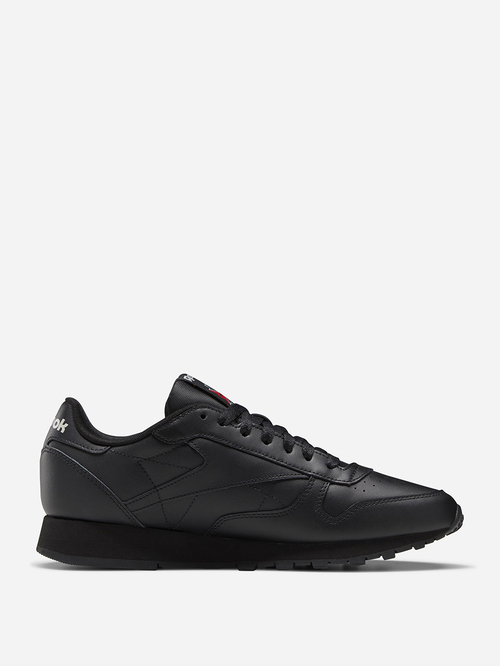 Buy Classic Leather Sports Shoes Black For Men Styli UAE