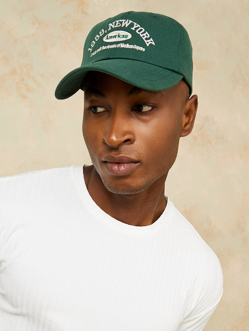 Buy 1989 New York Embroidered Baseball Cap Green For Men Styli UAE