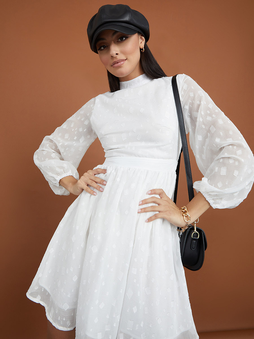 White skater style dress sales