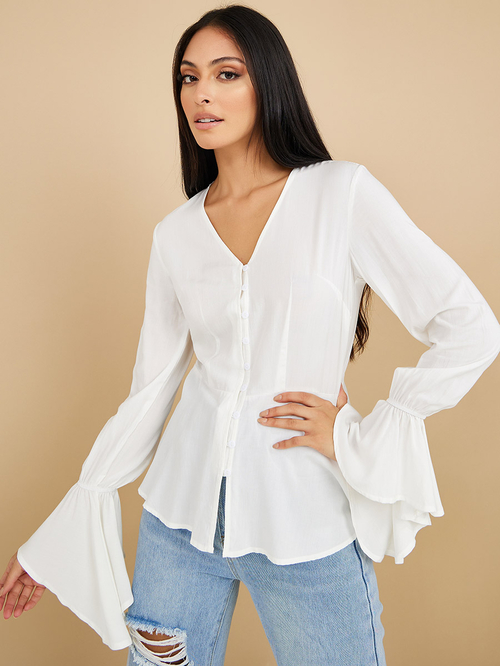 Slim fit blouse dames clearance