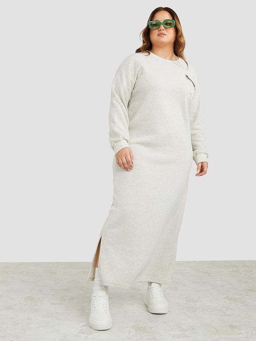 Fleece sweater dress new arrivals