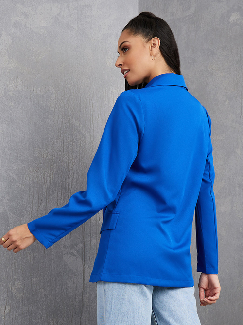 Longline blue blazer cheap