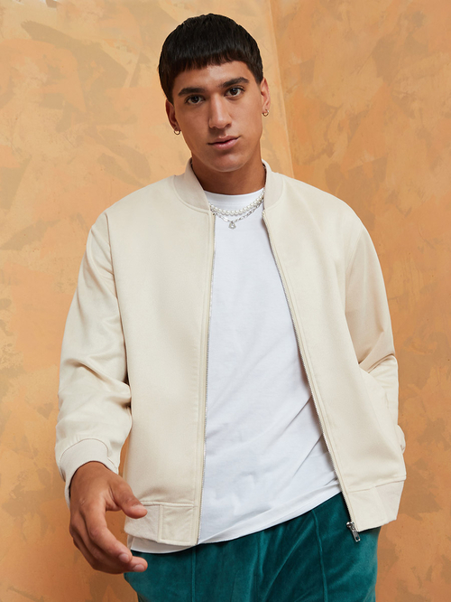 White suede jacket mens sales