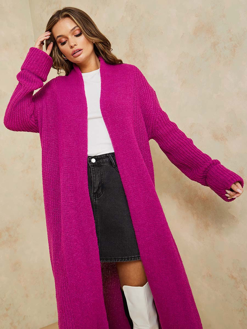 Chunky knit open front cardigan store