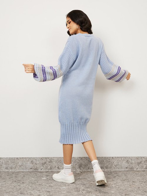 Light blue jumper dress cheap