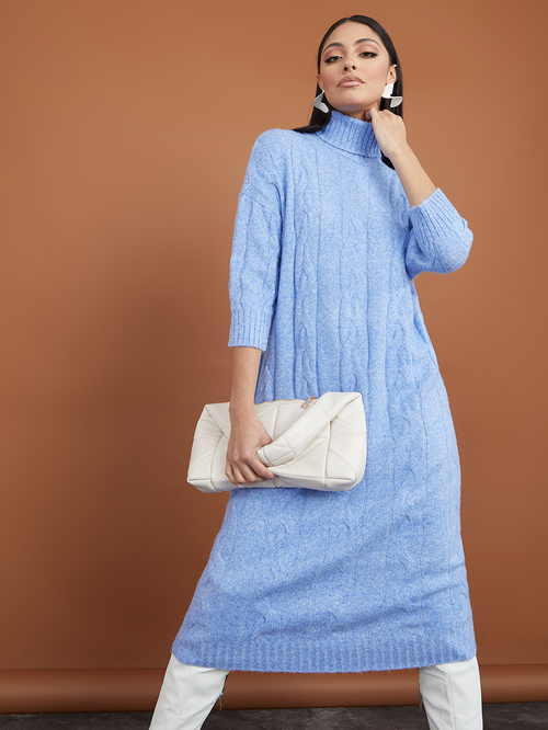 Light blue sweater dress deals