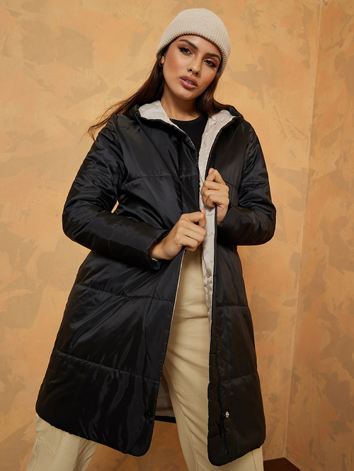 Knee length padded coat outlet