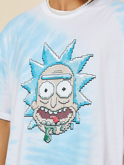 Rick and morty rainbow tie dye sweatshirt hotsell