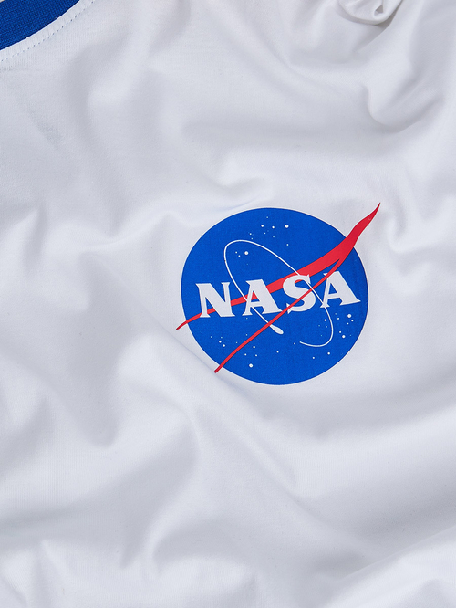 Buy NASA Character Graphic Contrast Ringer T Shirt White For Men Styli UAE