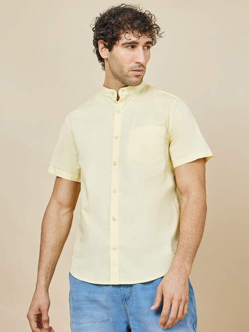 Grandad collar shirt short sleeve deals