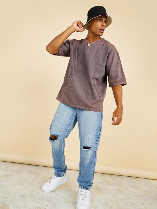 Oversized denim shirt men outlet
