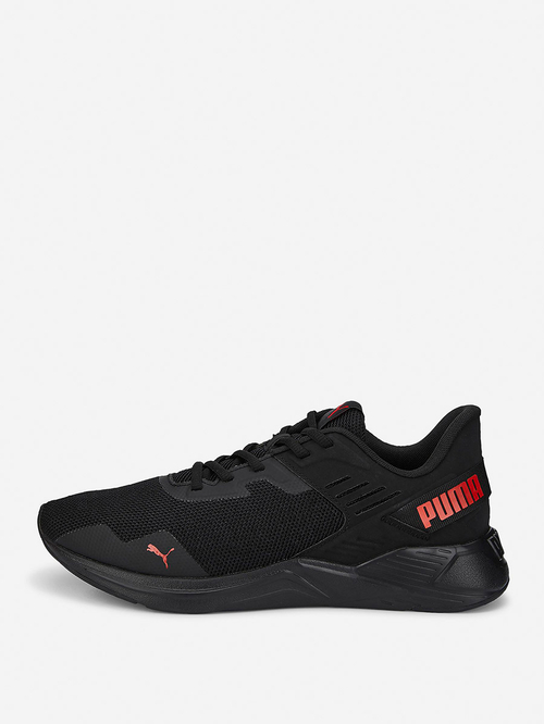 Puma black mesh sports shoes top
