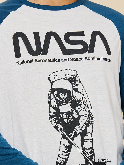 Buy NASA Character Raglan Sleeve T Shirt Pyjama Set Multi For Men Styli UAE