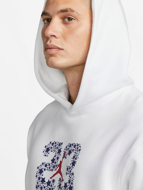 Buy Jordan Sport DNA Fleece Pullover Hoodie White For Men Styli UAE