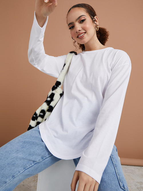 Longline long sleeve t shirt cheap