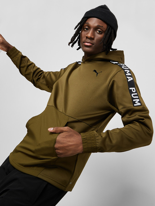 Buy Regular Fit Power Fleece Hoodie Green For Men Styli Saudi