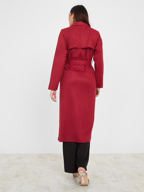 Suede look coat outlet