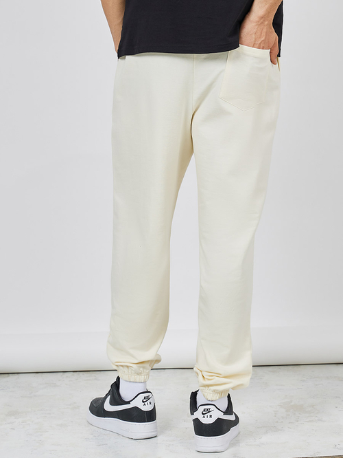 White terry joggers shop