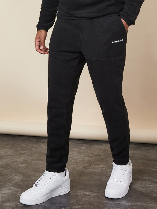 Buy Fleece Pants with Zipper Pockets Black For Men Styli Saudi