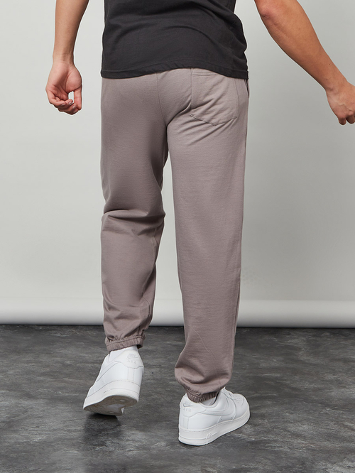 Grey elasticated joggers sale