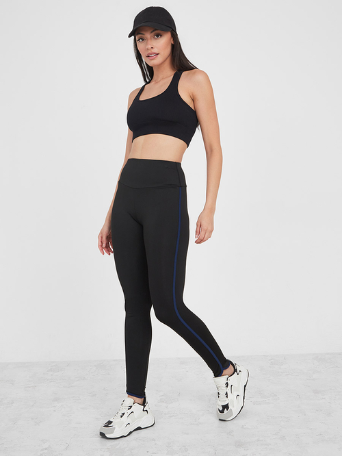 Striped running leggings top