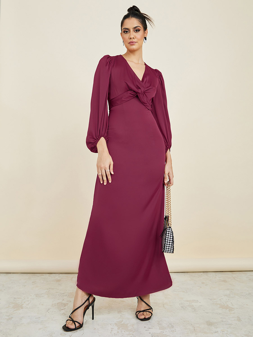 A line maxi dress with sleeves hotsell