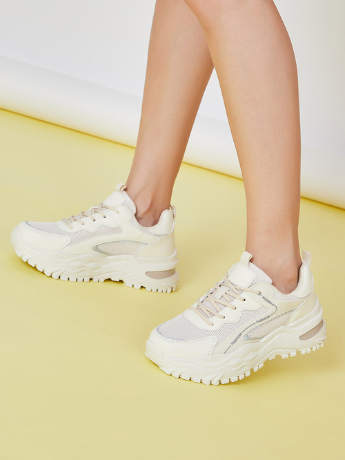 Chunky sneakers yellow best sale
