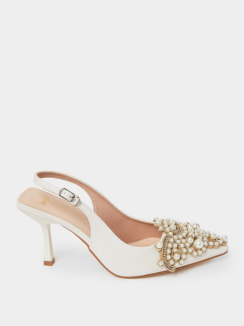 Embellished mid heels clearance