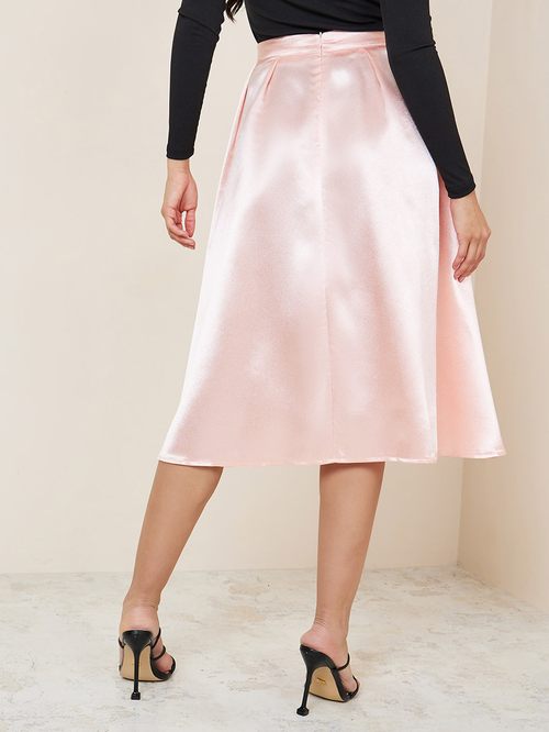 Satin a line midi skirt outlet