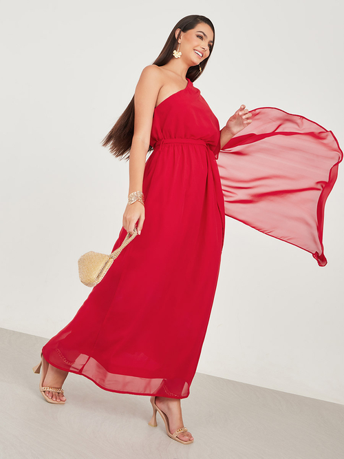 One sleeve maxi dress discount