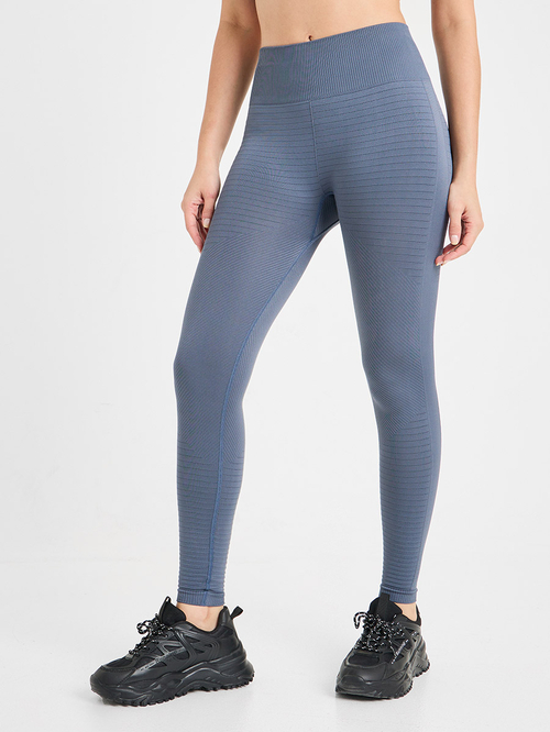 Navy blue patterned leggings sale