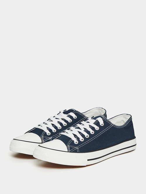 Navy canvas lace up sneaker 2025
