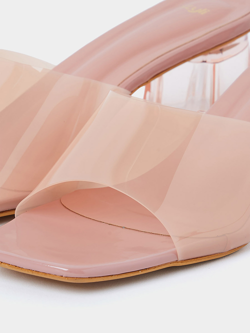 Acrylic heel sandals sale