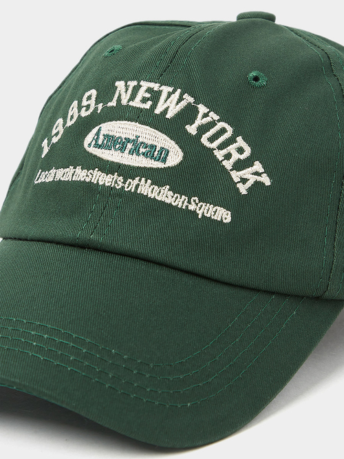 Buy 1989 New York Embroidered Baseball Cap Green For Men