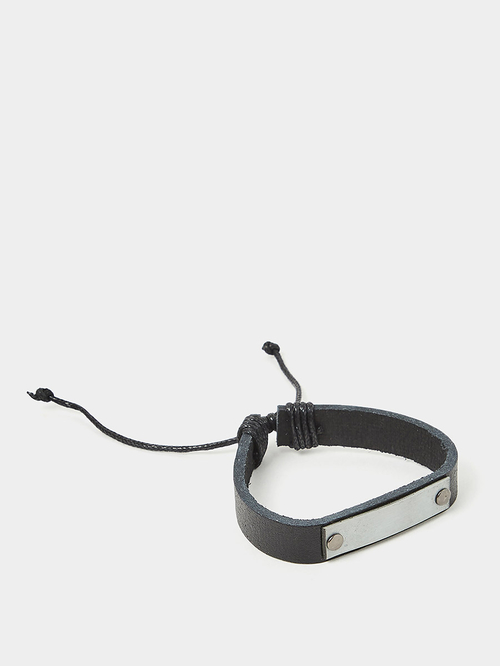 Bracelet with metal plate hotsell