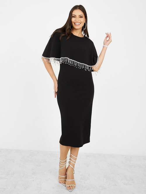 Embellished midi dress bodycon deals