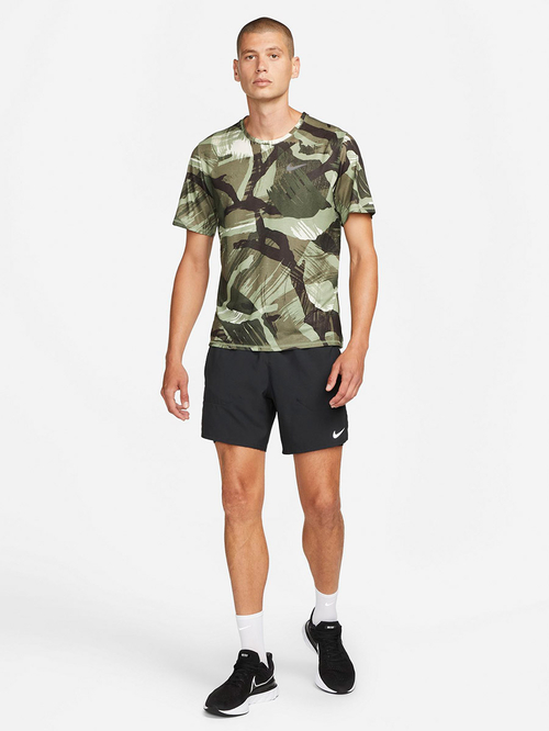 Buy Dri FIT Miler Short Sleeves Camo Running Top Green For Men Styli Saudi