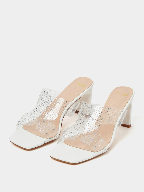 Clear studded heels outlet