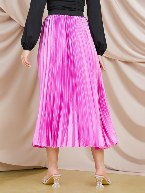 Buy Pleated A Line Midi Skirt For Women Styli Kuwait