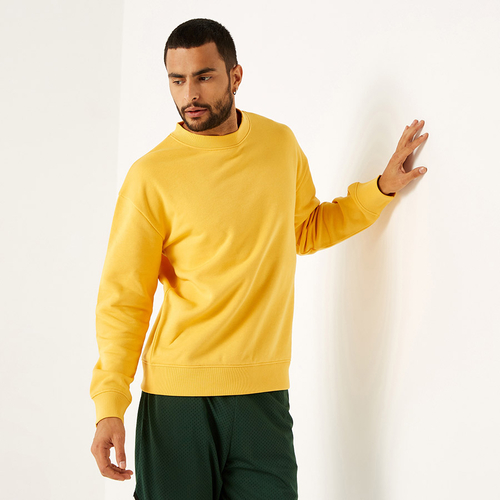 Yellow oversized sweatshirt top