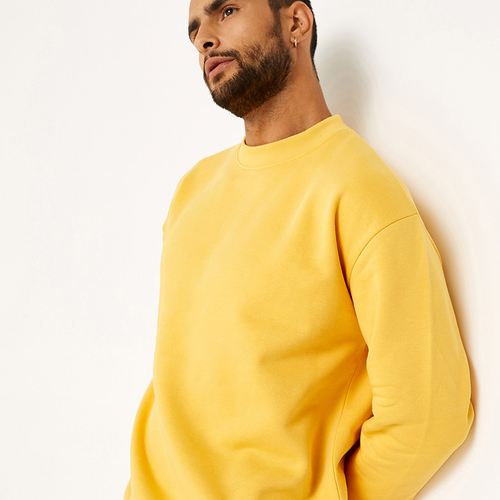 Yellow oversized sweatshirt top