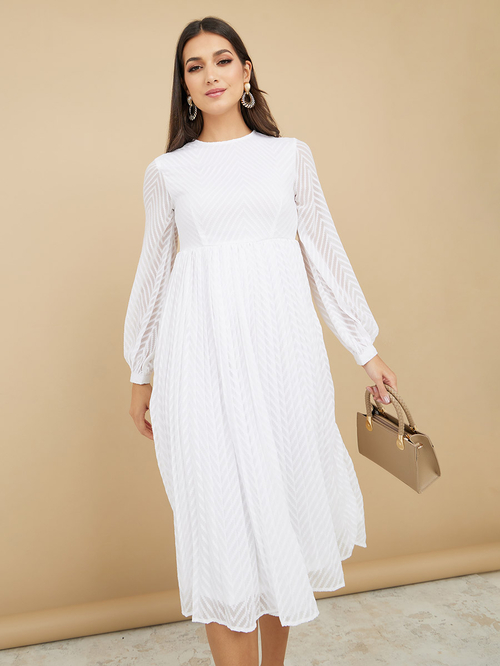 A line midi dress with sleeves online