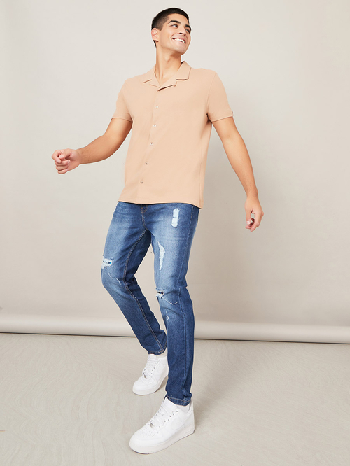 Cuban shop collar shirt