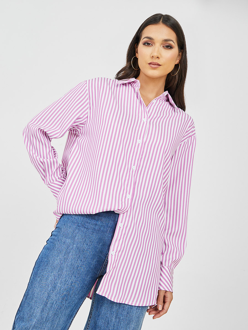 Guess oversized sayer striped tee cheap