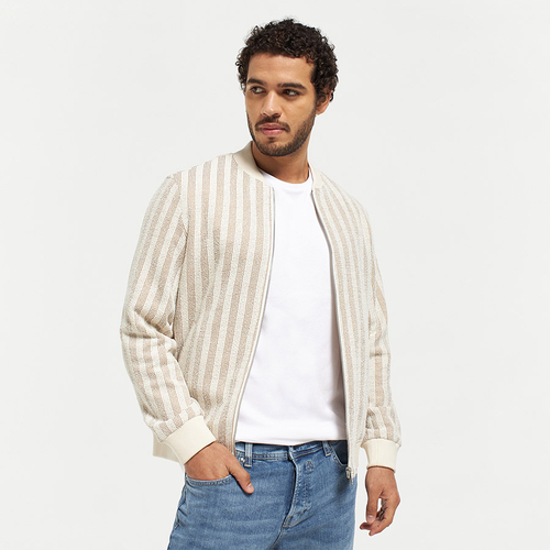 Striped bomber jacket new arrivals