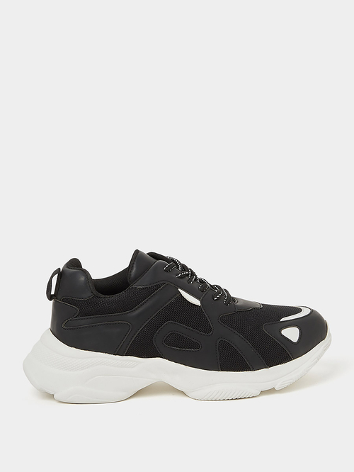 Chunky white dad sneakers top
