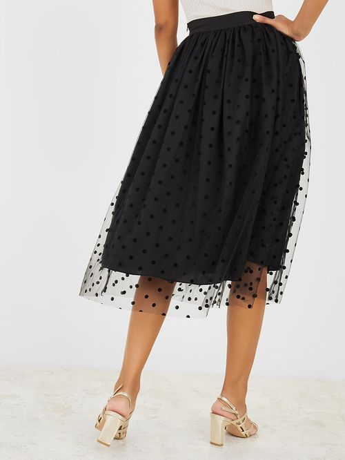 Mesh skirt polka dots outlet