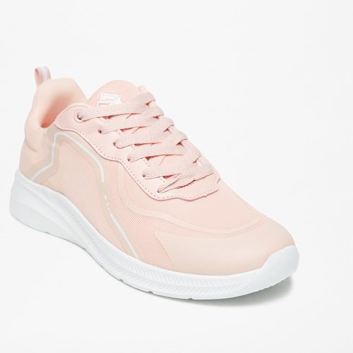 Textured Low Ankle Sports Shoes with Lace Up Closure