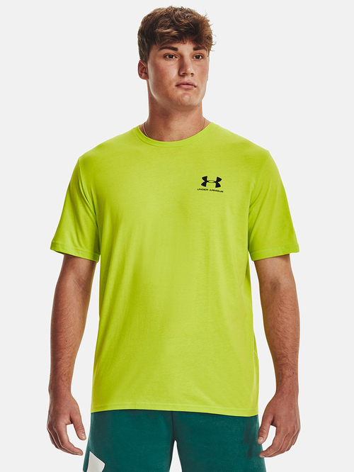 Buy Sportstyle Left Chest Logo Short Sleeve T Shirt Neon For Men Styli Kuwait