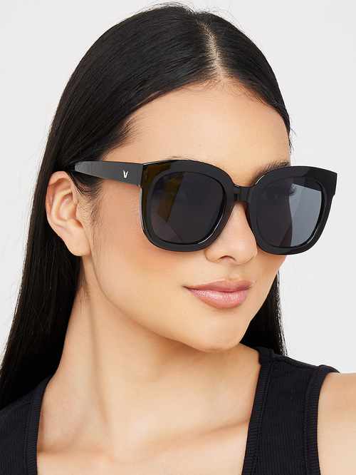 Buy Full Rim Solid Sunglasses Black For Women Styli Bahrain